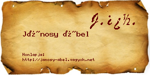 Jánosy Ábel névjegykártya